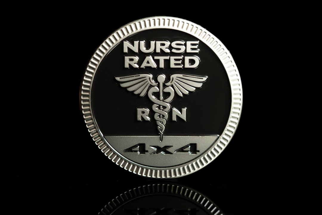Nurse Rated | Registered Nurse (RN) | Metal Badge | Turquoise, Black ...