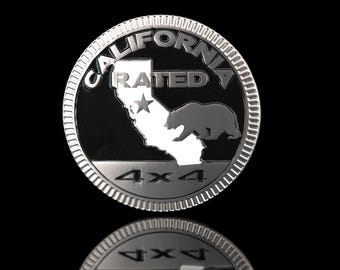 California Rated | Metal Badge | Matte Silver or Matte Black