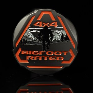 Bigfoot Rated | Matte Gray | Metal Badge