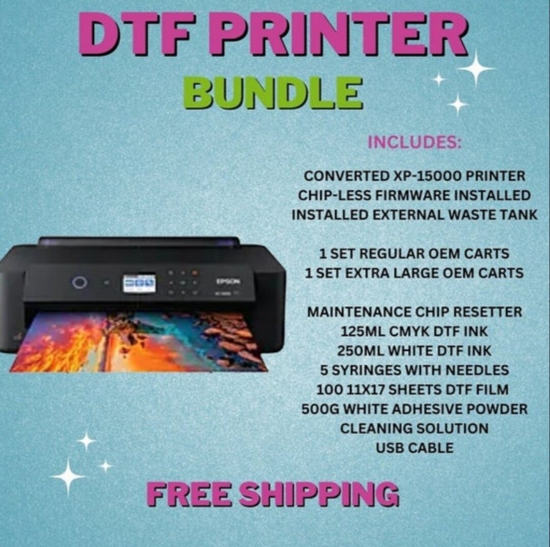 DTF Converted Epson XP15000 Printer Bundle for Direct to Film Etsy