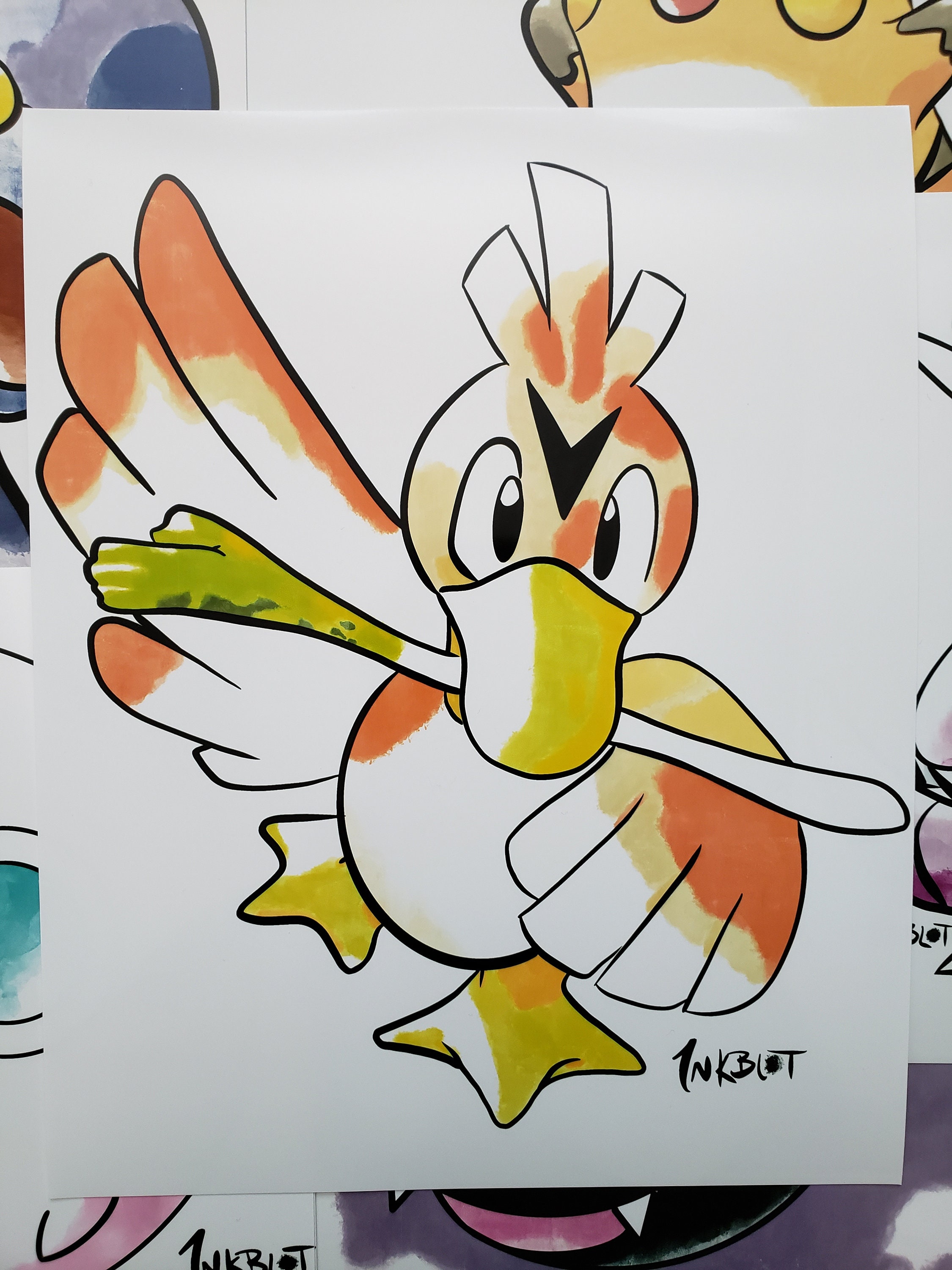 Pokemon Farfetch'd Art Drawing Etsy
