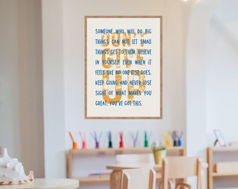 Don't Give Up | Teacher Digital Print | Classroom Art | Kids Room Art | Downloadable Print | Trendy Posters | Inspirational Classroom Theme