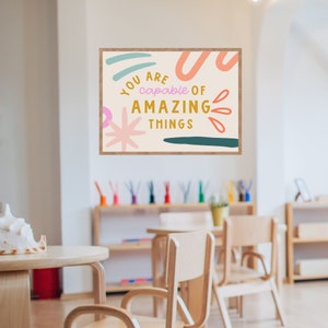 Inspirational Classroom Quotes | Teacher Digital Print | Classroom Art ...