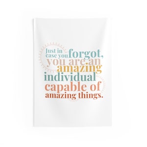 Capable of Amazing Things Wall Tapestry | Elementary School Boho Decor