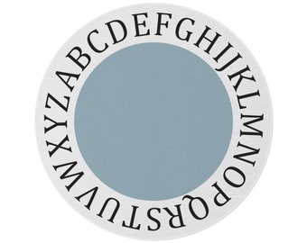 Klassenzimmer Alphabet Blau Kreis Zeit Teppich | Edukatives Dekor | Lehrer Dekoration | Grundschule