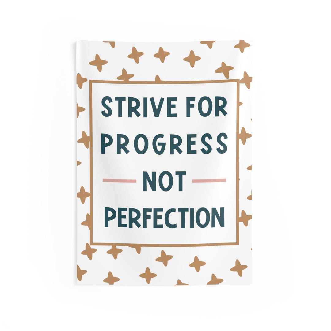 Strive for Progress Not Perfection Wall Tapestry | Teacher Classroom ...