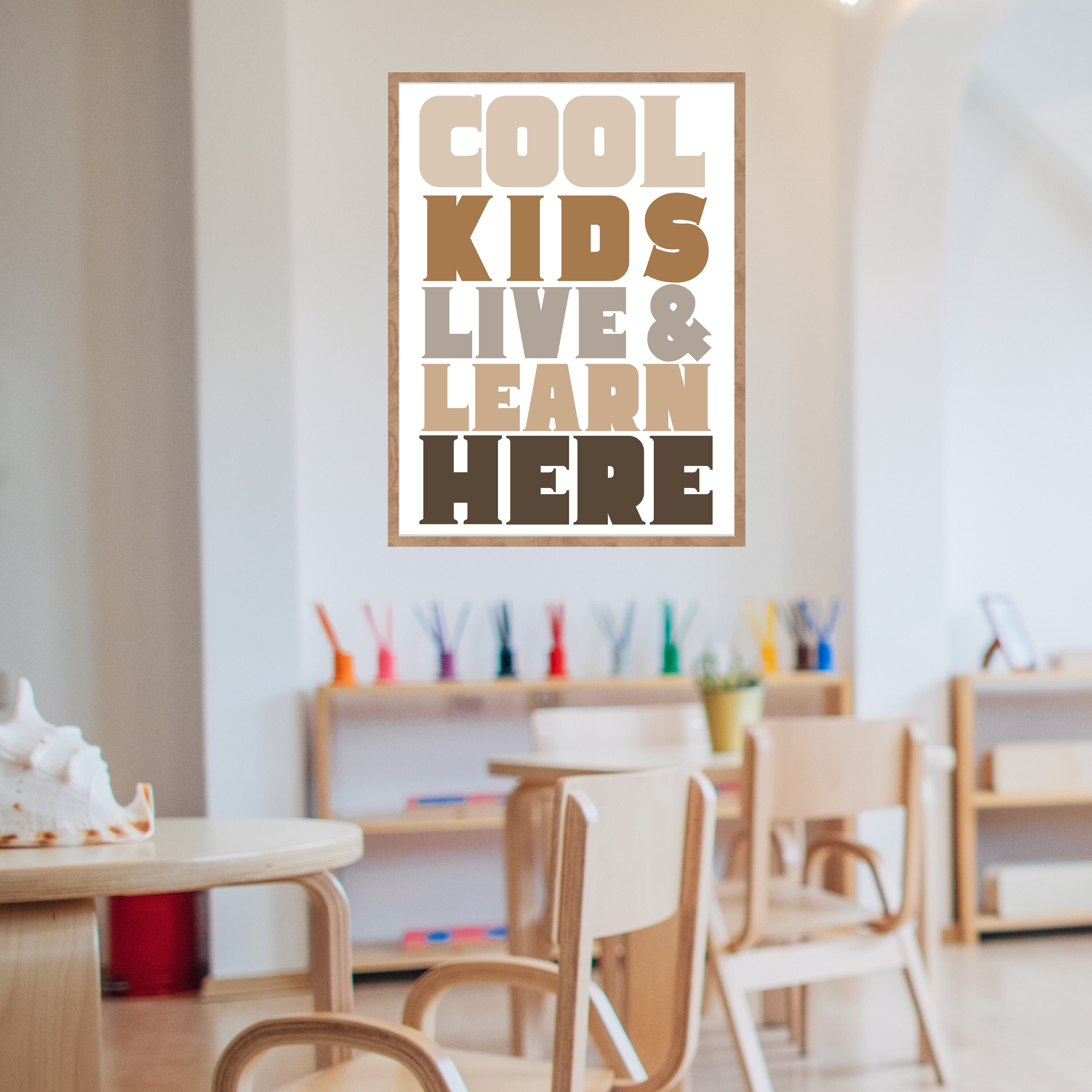 Cool Kids Learn Here | Teacher Digital Print | Classroom Art | Kids ...