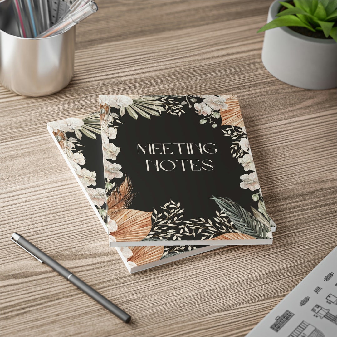 Meeting Notes Journal | Teacher Softcover Notebook | Professional ...