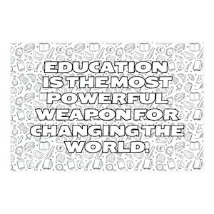 Giant Classroom Coloring Page | Education Poster | School Classroom Decor