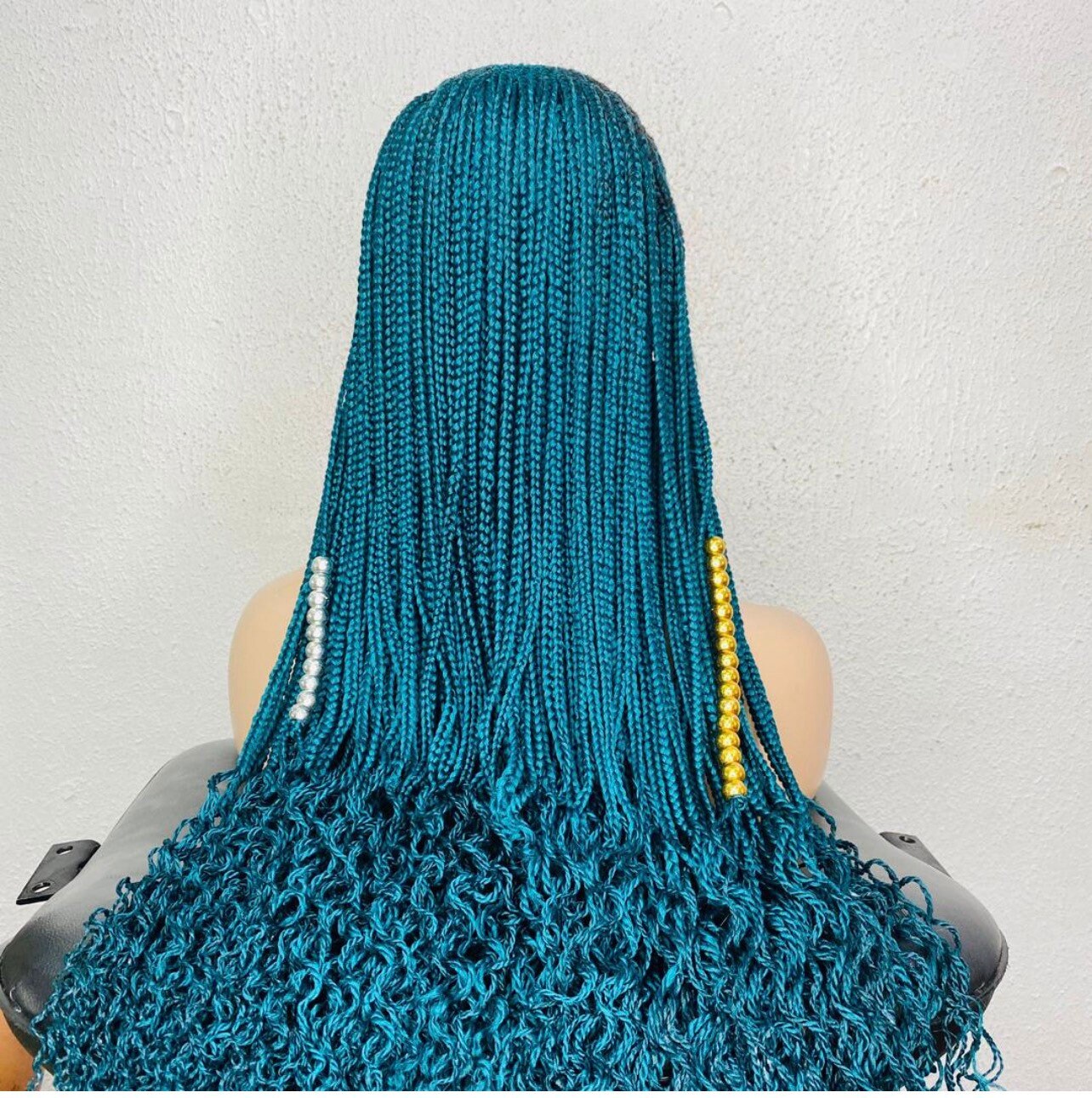 Teal Green Cornrows Braided Wig - Etsy UK