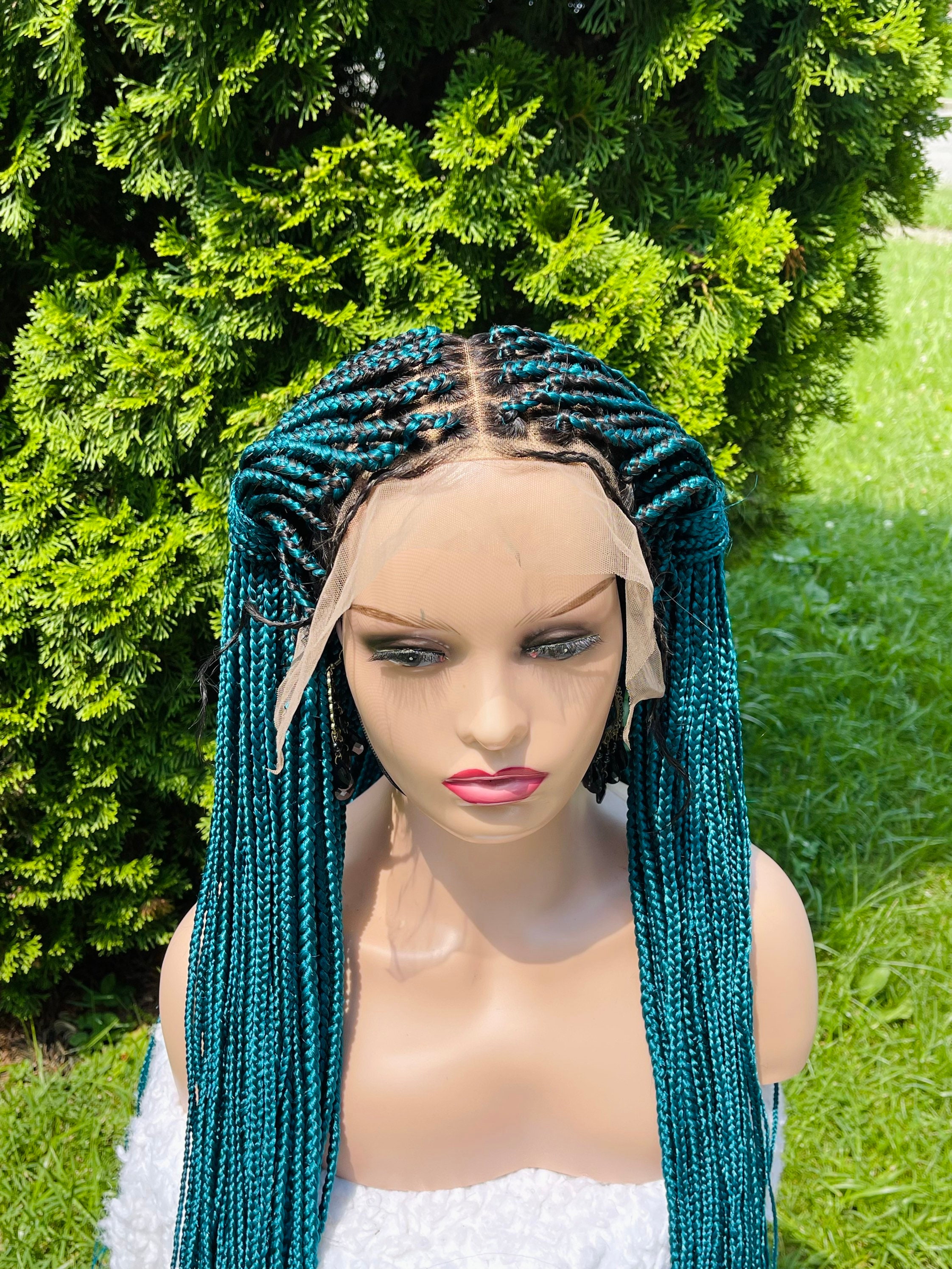 Braided Wig Knotless Box Braids Gift for Black Women Free Etsy UK