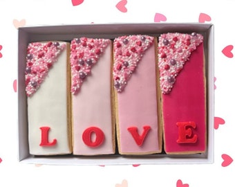Love Bar Gift Box - Luxury Novelty Iced Biscuits/Cookies