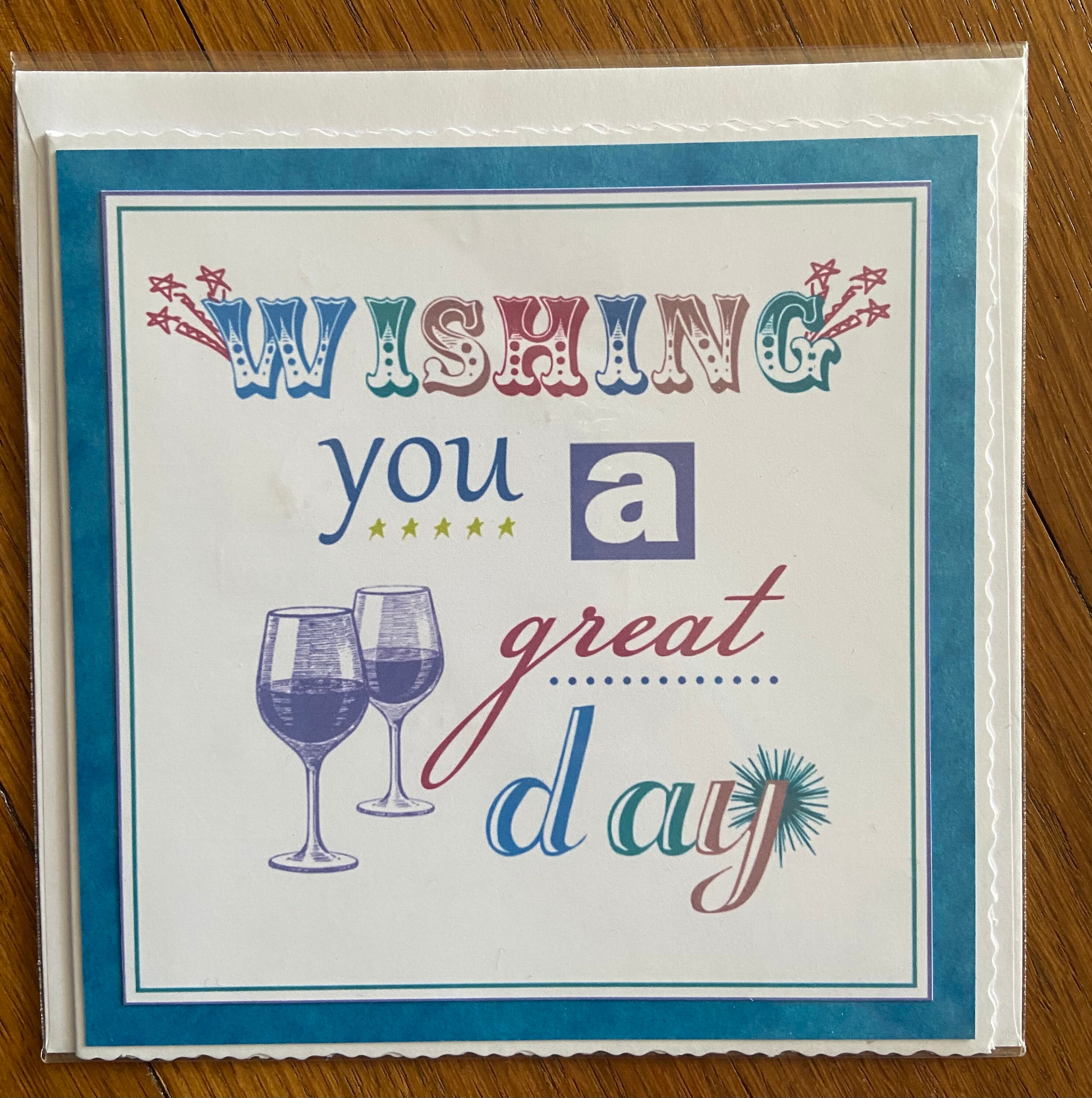 Wishing You A Great Day Card Etsy Wishing You A Great Day Card Etsy