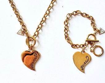 Ladies Vintage as New Authentic 'GUESS' Heart Necklace