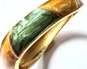 Modern Hermes Austrian Artist Patterned Gold Enamelled