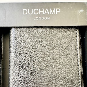 Herren neu in der Box Duchamp of London Brieftasche aus schwarzem Leder, noch an der Box befestigt