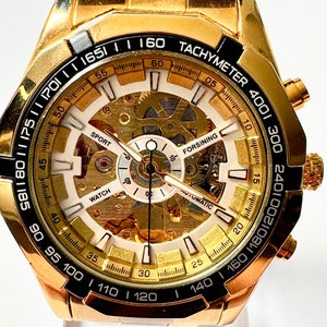 Winner TM340 Skeleton Taquimetro mecanico automatico deportivo reloj para hombre Etsy Mexico