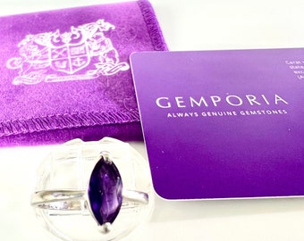 Buy Gemporia Zambian Amethyst Sterling Silver Ring Size N-O