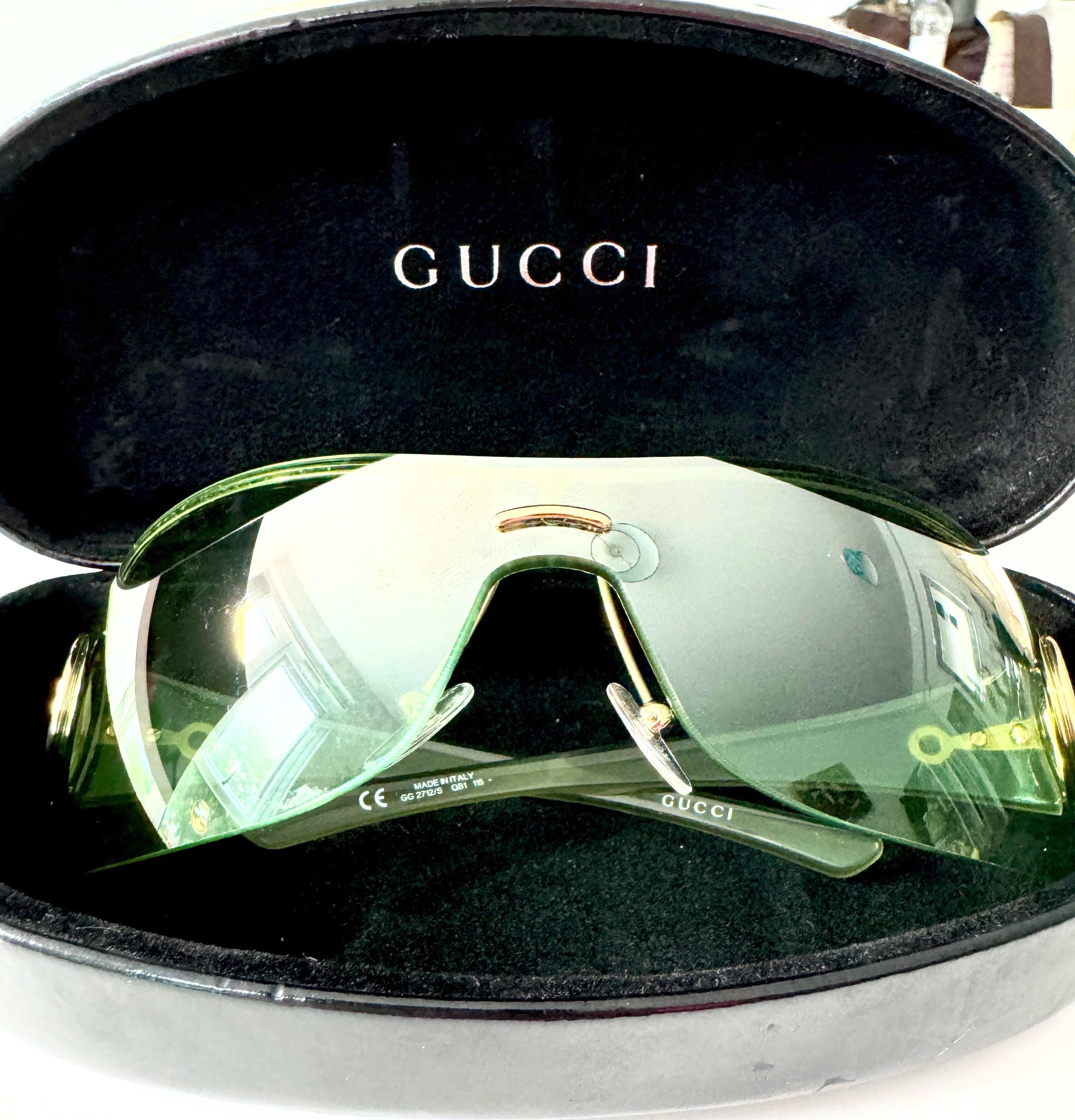 Ladies Tom Ford 4 Gucci 2712 Vintage Mint Green Wrap Shield Ladies Tom Ford 4 Gucci 2712 Vintage Mint Green Wrap Shield