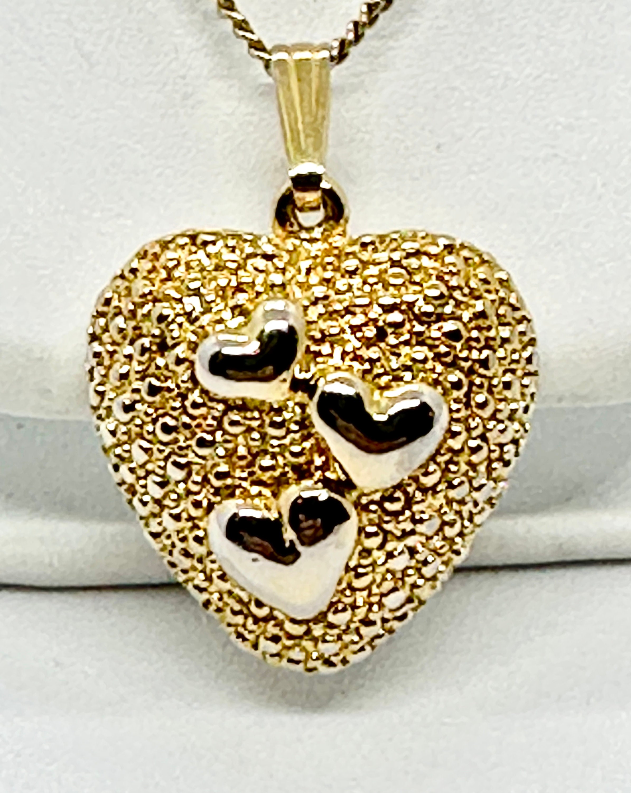 【Givenchy】Gold-Tone Stone Heart Pendant Necklace, Givenchy Gold Heart - Etsy Canada