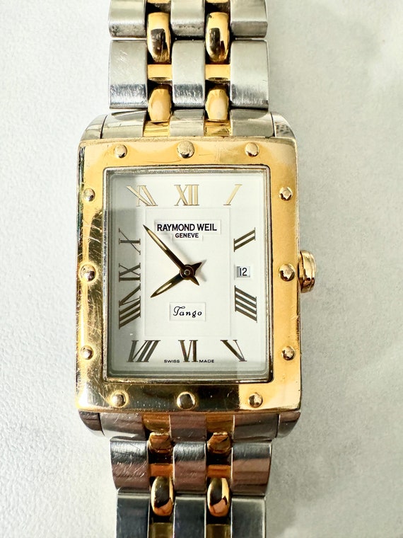 Mens Raymond Weil Tango 5970 Two Tone Gold and Silver Fully Working Watch Pre Owned No Box Etsy Canada
