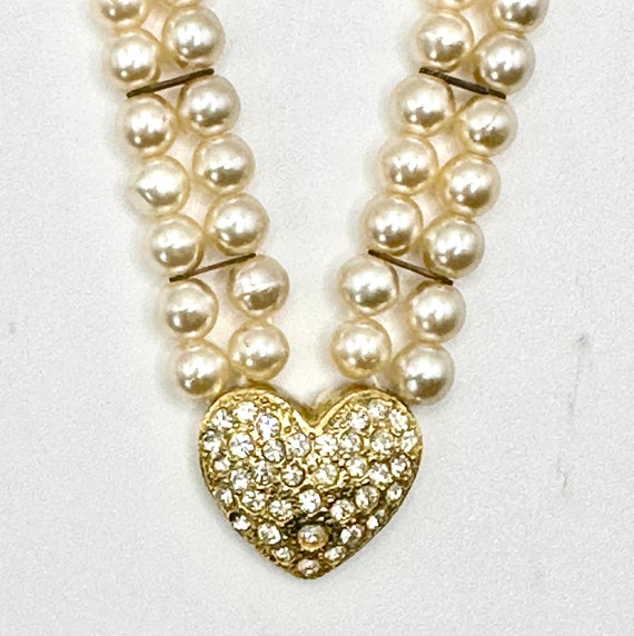 Vintage Hollywood＊TWICE 着用*Open Your Heart Pearl Necklace Vintage Hollywood＊TWICE 着用*Open Your Heart Pearl Necklace