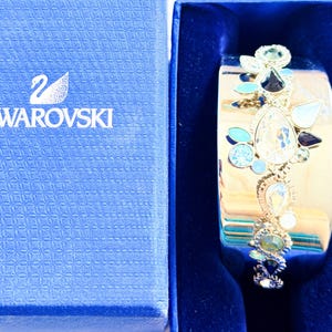 Pulsera tipo brazalete Swarovski Rachel, talla M, multicolor, cristal, descatalogada, 1128024, CON CAJA, juego completo