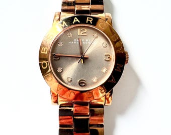 Marc jacobs amy watch rose gold hotsell
