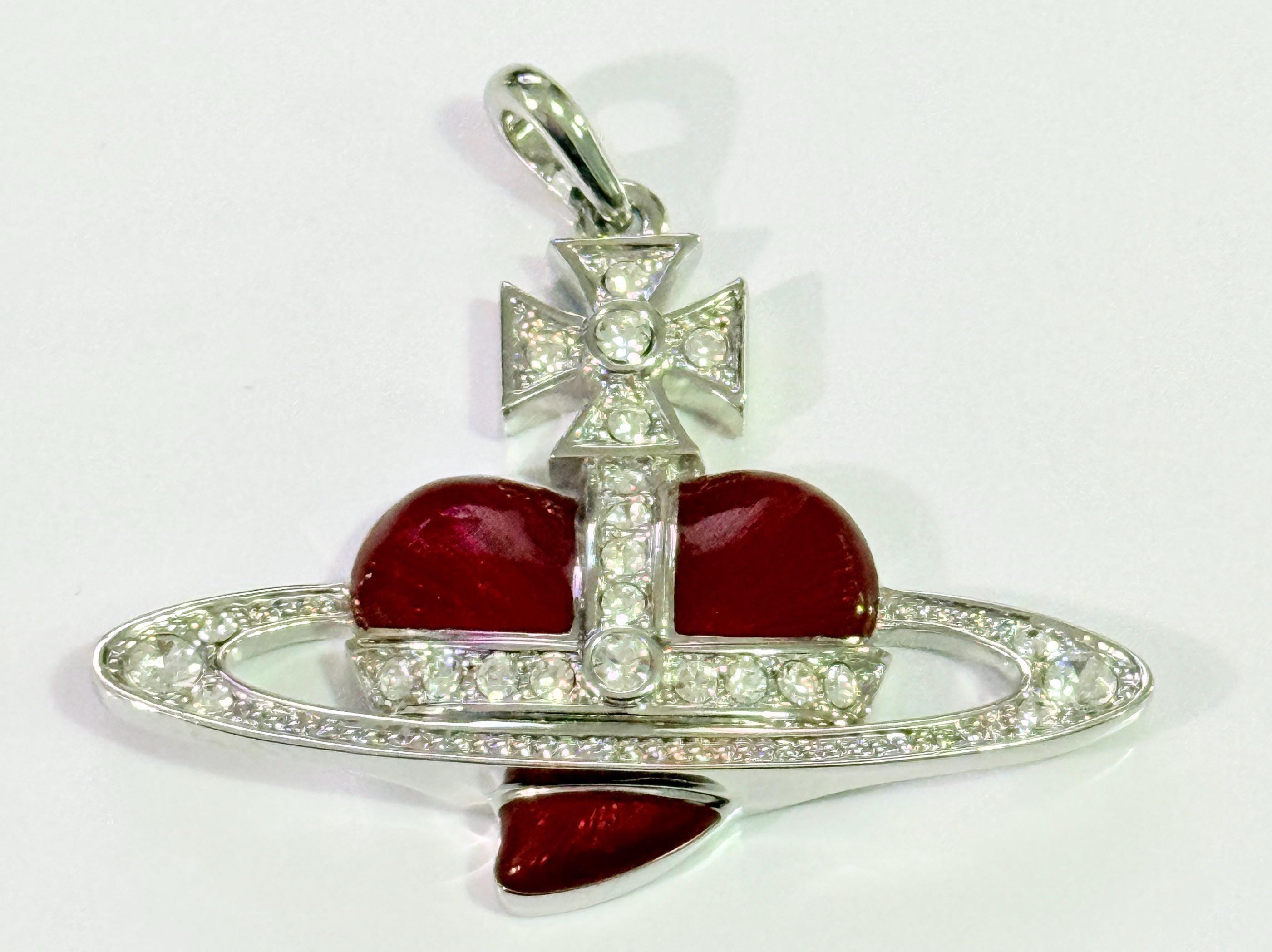 Vivienne Westwood Red Heart Necklace - Etsy Vivienne Westwood Red Heart Necklace - Etsy