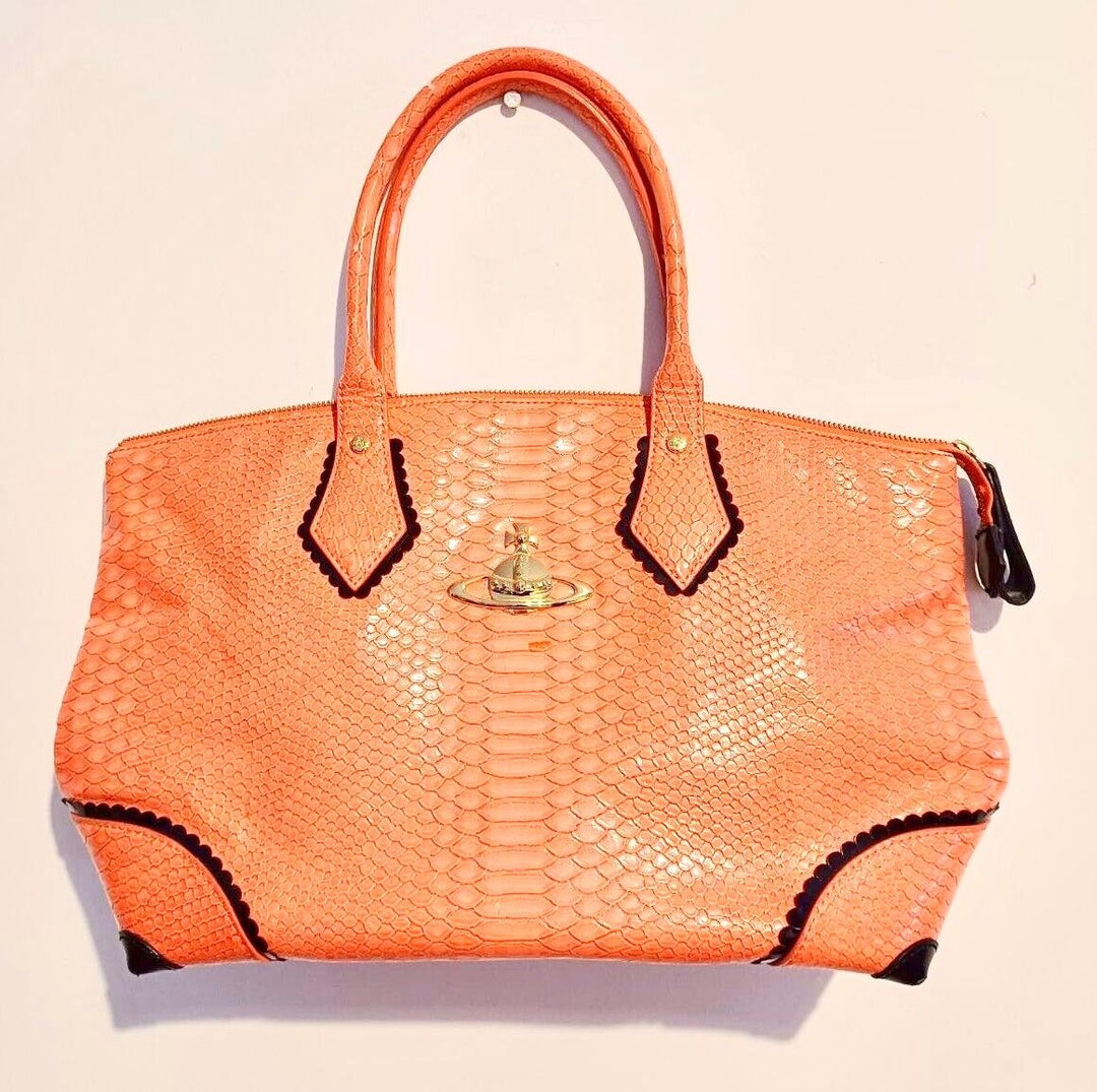 Vintage Extremely Rare VIVIENNE WESTWOOD Moc Crock Leather Handbag in ...
