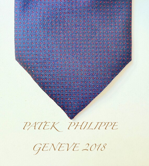 ▽PATEK PHILIPPE ブルー シルク ネクタイ メンズ ▽PATEK