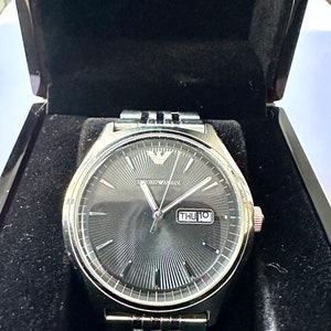 Mens Emporio Armani AR1977 Stainles Steel Silver Watch in