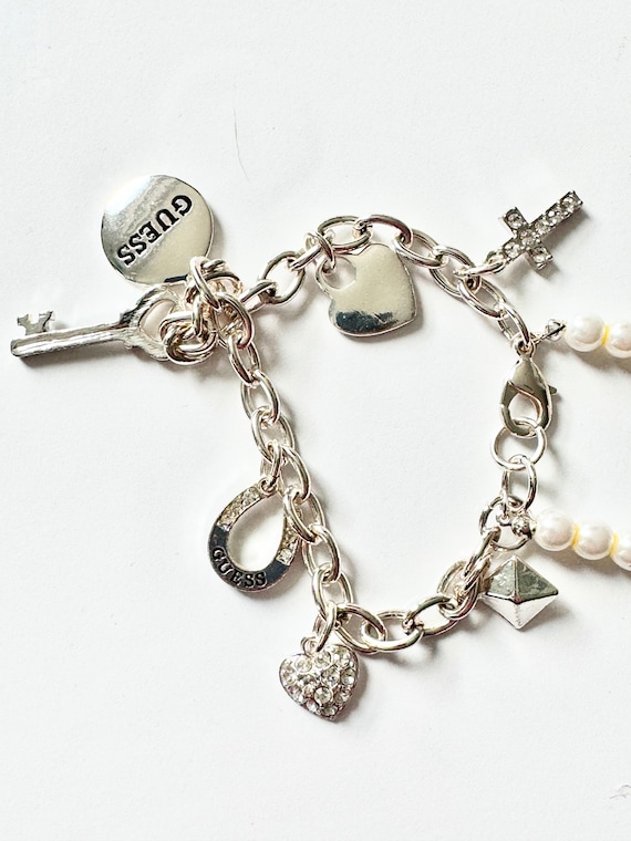 Offers on All Items Taken, Guess Silver Charm Bracelet With Faux