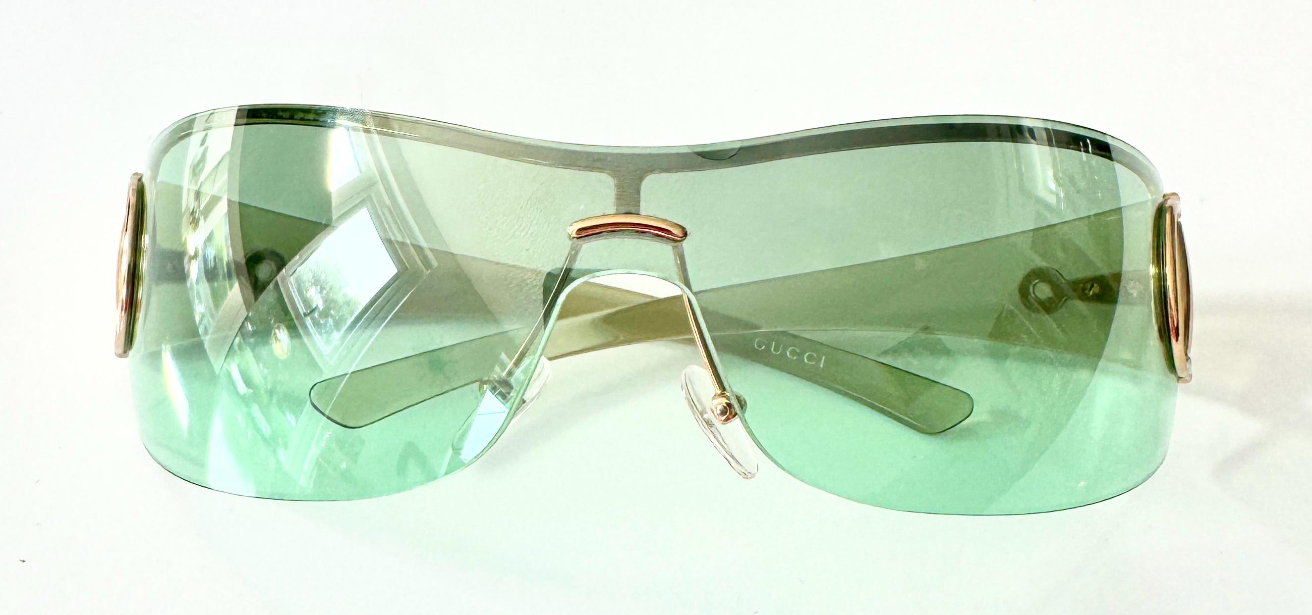 Ladies Tom Ford 4 Gucci 2712 Vintage Mint Green Wrap Shield Ladies Tom Ford 4 Gucci 2712 Vintage Mint Green Wrap Shield