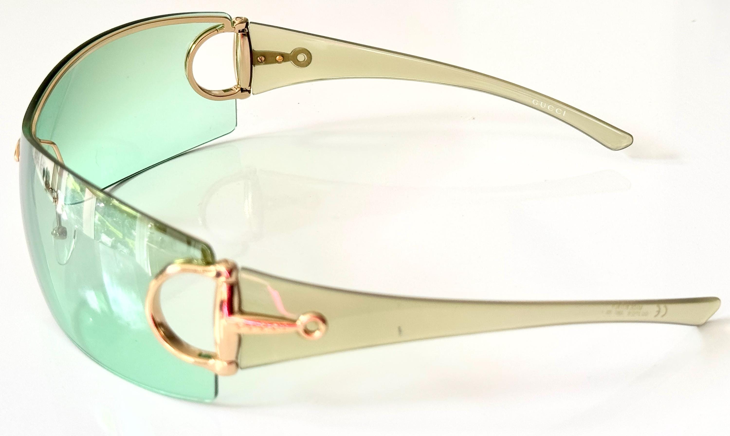 Ladies Tom Ford 4 Gucci 2712 Vintage Mint Green Wrap Shield Ladies Tom Ford 4 Gucci 2712 Vintage Mint Green Wrap Shield