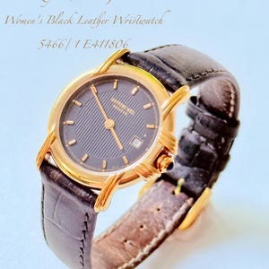 Raymond Weil Geneve Women&#39;s Black Leather Wristwatch 5466/ 1 E411806 pre owned Fantastic condition