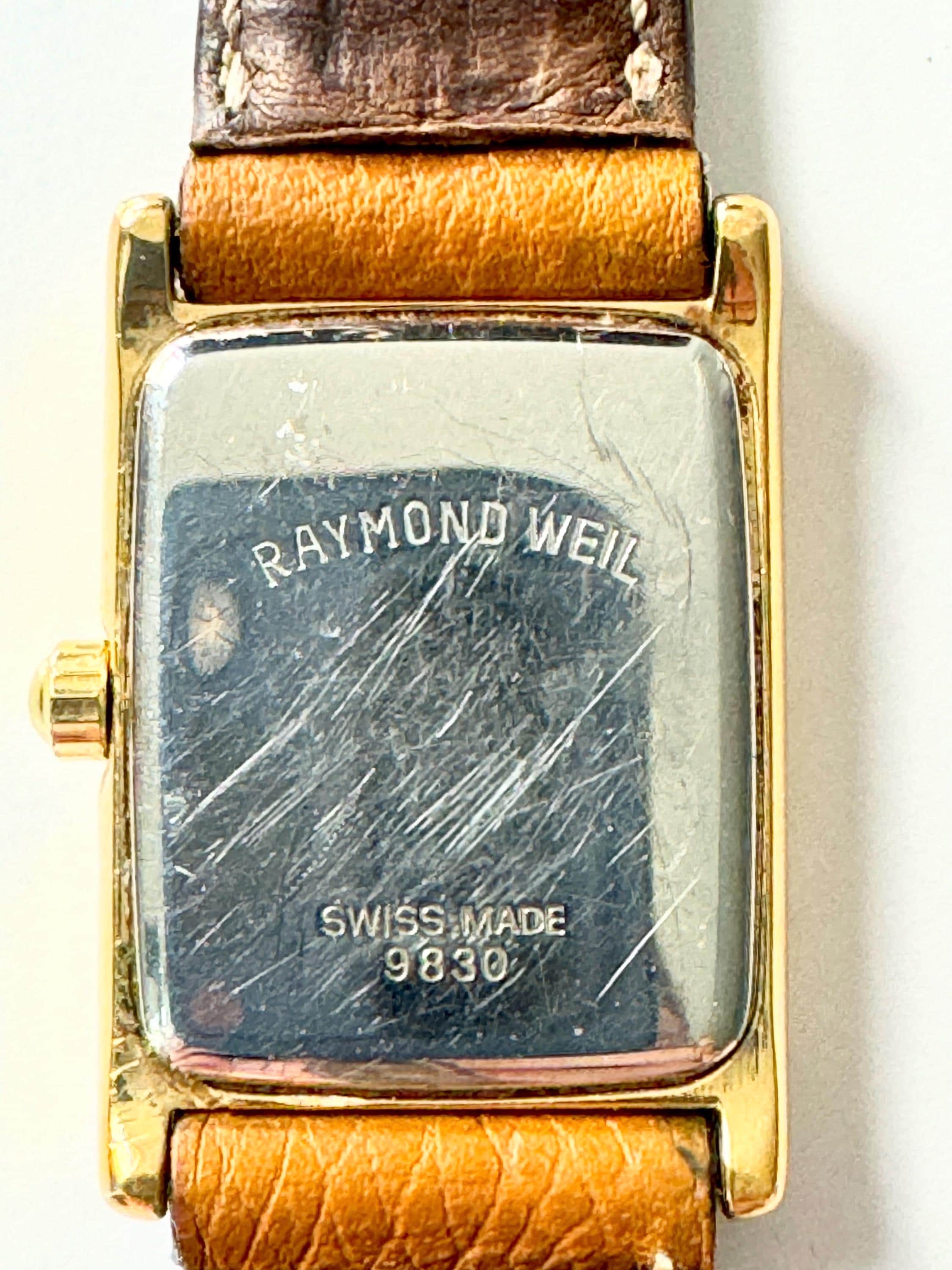 Raymond Weil 18k Gold Plated Diamond Dial Unisex Watch 9181