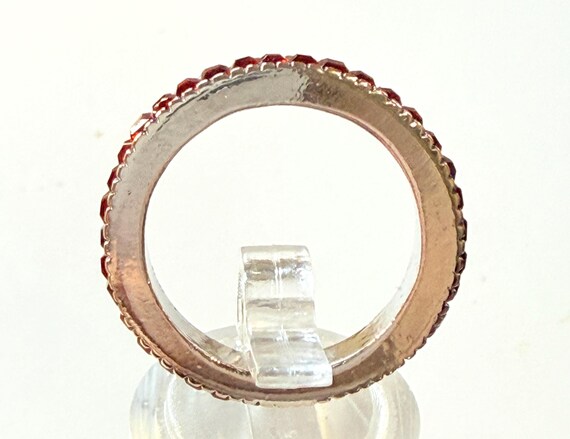 Baguette Cut Simulated Ruby Eternity Ring, Channe… - image 4