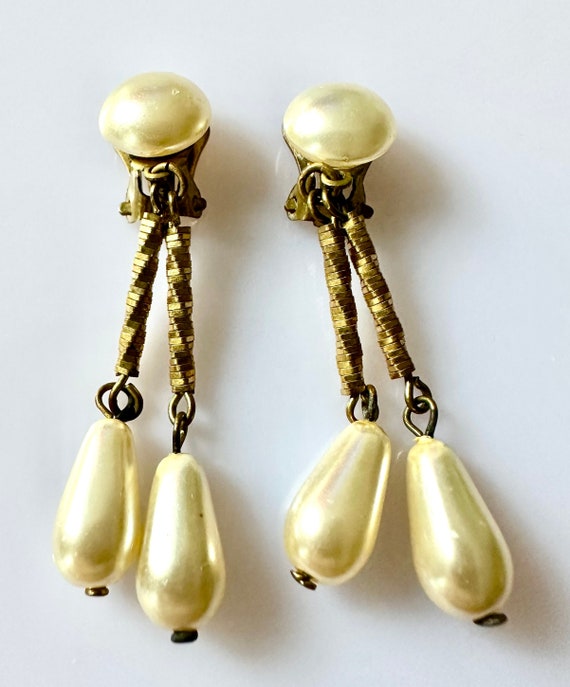 Boucles D'oreilles Vintage Années 1940 Plaqué Or - Clip - Occasion