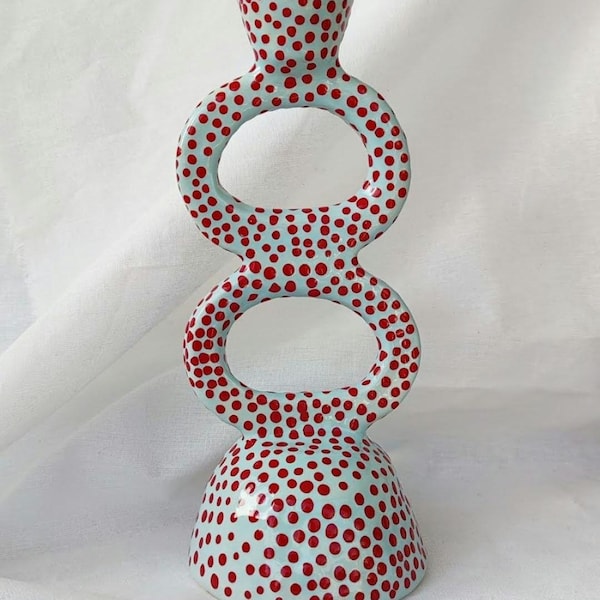 Handmade Ceramic Candle Holder: Minimalist Home Decor, Candlestick