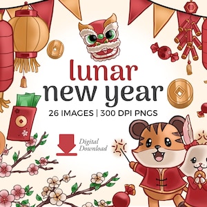 Ilustrações de clipart do ano novo chinês | Download de PNG do ano novo lunar | Gráfico do ano do coelho, imagem de envelope vermelho | moeda de ouro png
