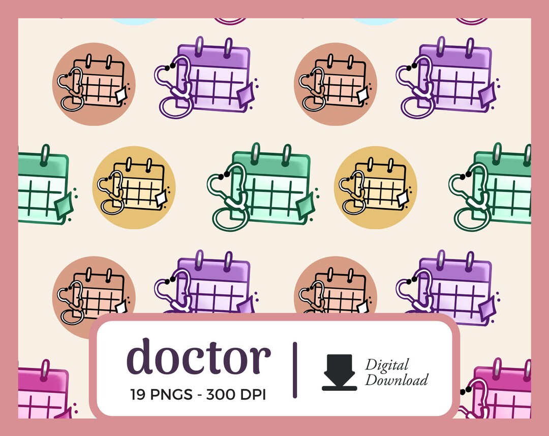 Doctor Appointment Planner Icons | Medical PNG Download | Health Care ...