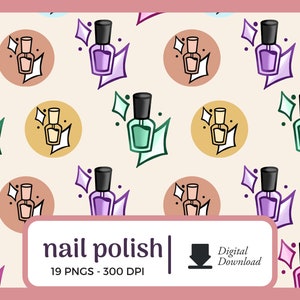 Ícones do planejador de lembrete de manicure | Baixar esmalte PNG | Gráficos de visitas a salões de beleza, rabiscos digitais, adesivos digitais para uso comercial