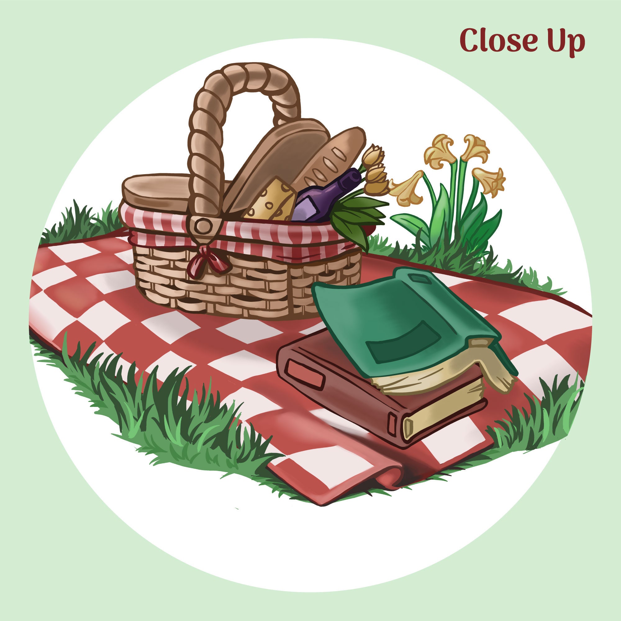 Picnic Clipart Illustrations Summer Picnic Digital Download Food