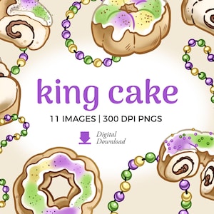 König Kuchen Clipart PNG-Bilder | Karneval-Grafiken, Fett-Handarbeits-Baby-Kuchen-Scheiben, New Orleans kommerzielle Nutzung Bilddateien, Dessert Zeichnungen