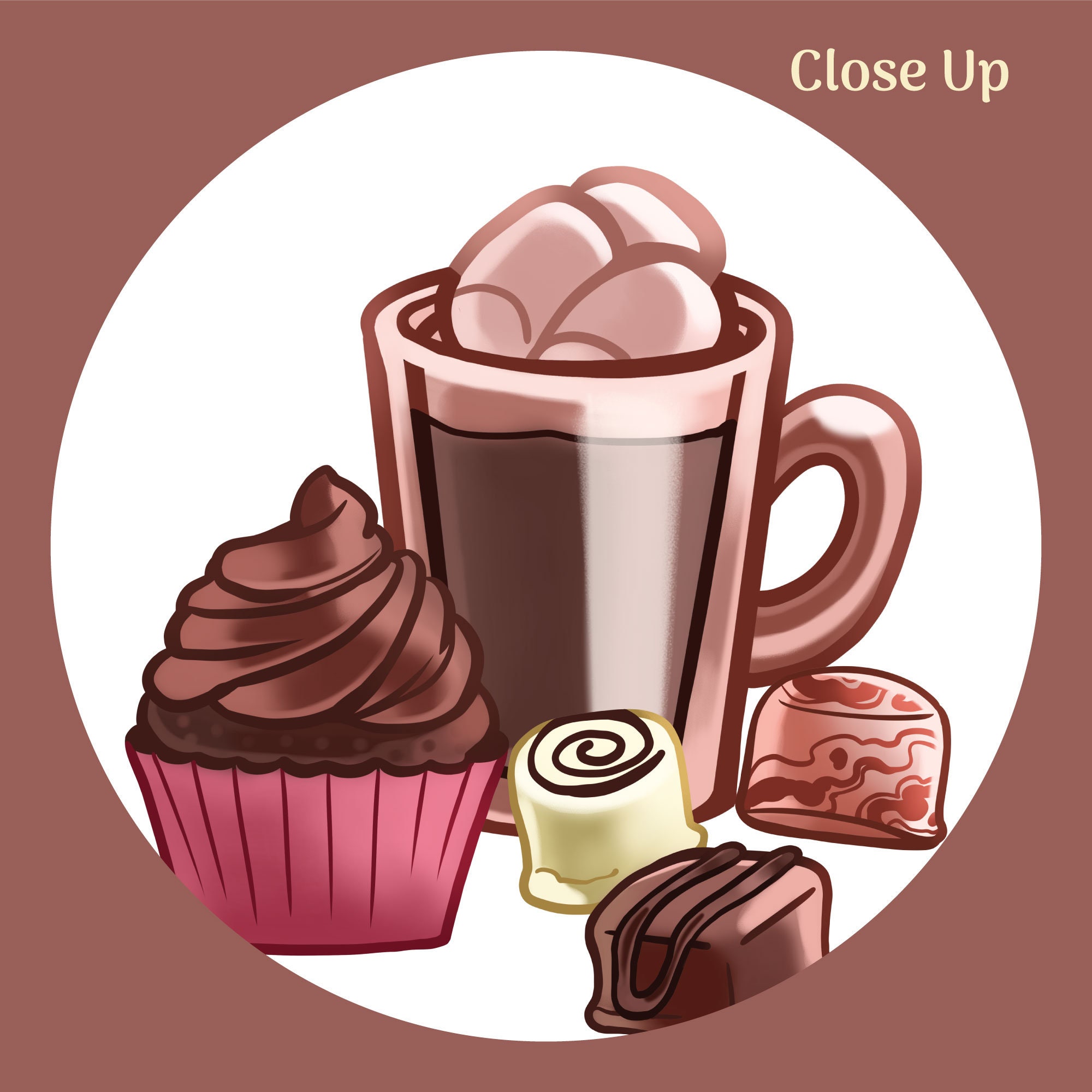 Chocolate Clipart Illustrations Sweet Treats PNG Instant - Etsy
