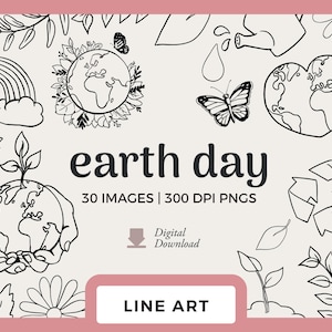 Earth Day Line Kunst | Reduzieren, Wiederverwenden, Recyceln Line Art Collection |  Planet Erde und Ökologie Grafiken, Nachhaltige Doodles und Pflanzen Grafiken