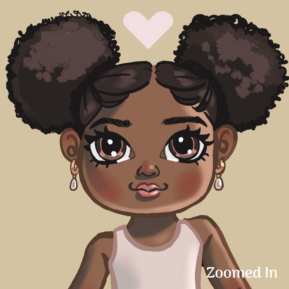 Cute Afro Puffs Clipart Natural Hair Clipart Planner Girl Etsy