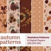 Autumn Seamless Patterns Fall Digital Paper Pack Sunflower Patterns ...
