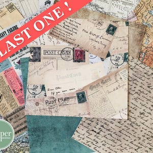 Scrapbooking Papier | Vintage Landkarten | 15x15cm | Papier Set | 12 Bögen | 12 Designs | Bastelpapier | Vintage Schriftzug | Vintage Papier Thema